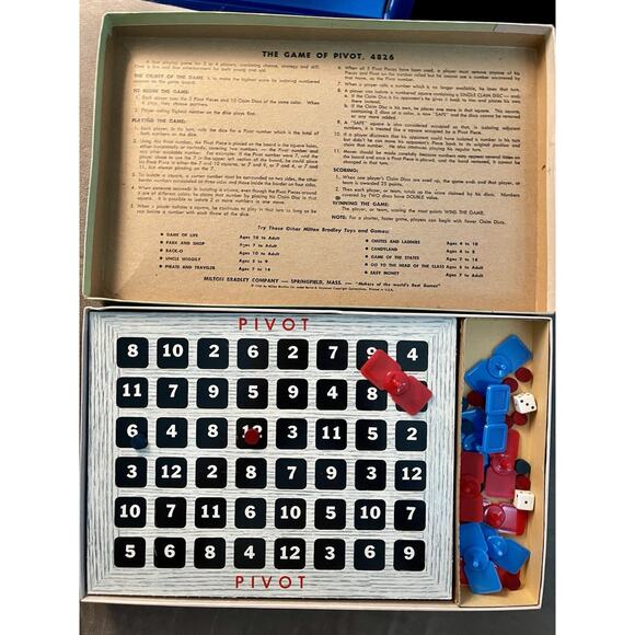 Pivot Milton Bradley Game Vintage, 1960, Number 4826 - Picture 3 of 4
